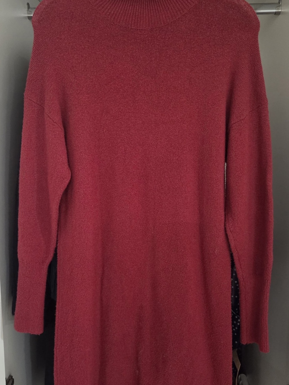 bp Cozy Knit Turtleneck Dress - Burgundy